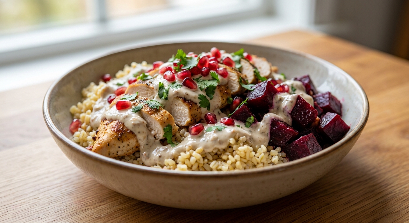 Тёплый кавказский боул с курицей и ореховым соусом 🥗🍗 — фото 3