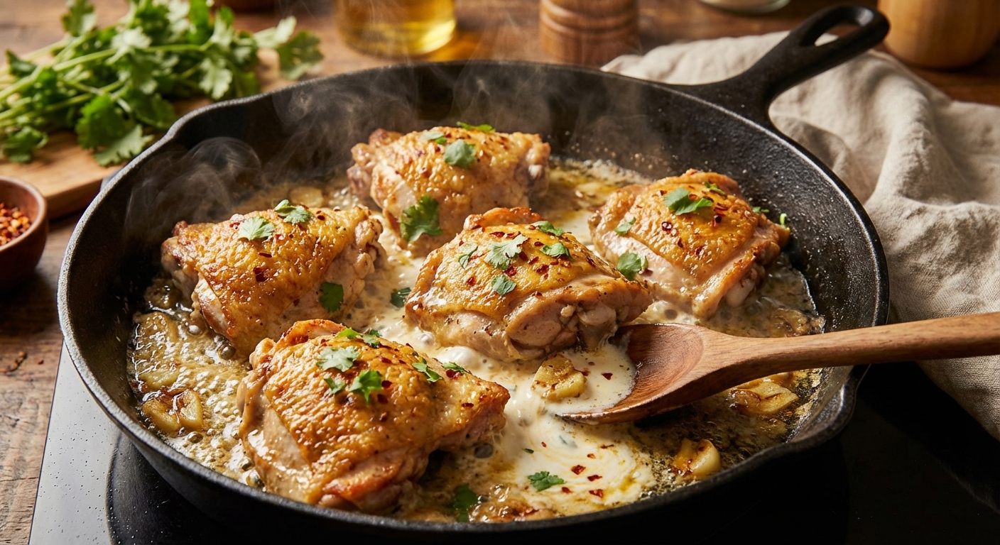 Чкмерули — чесночная курица в сливках 🍗🧄 — фото 2