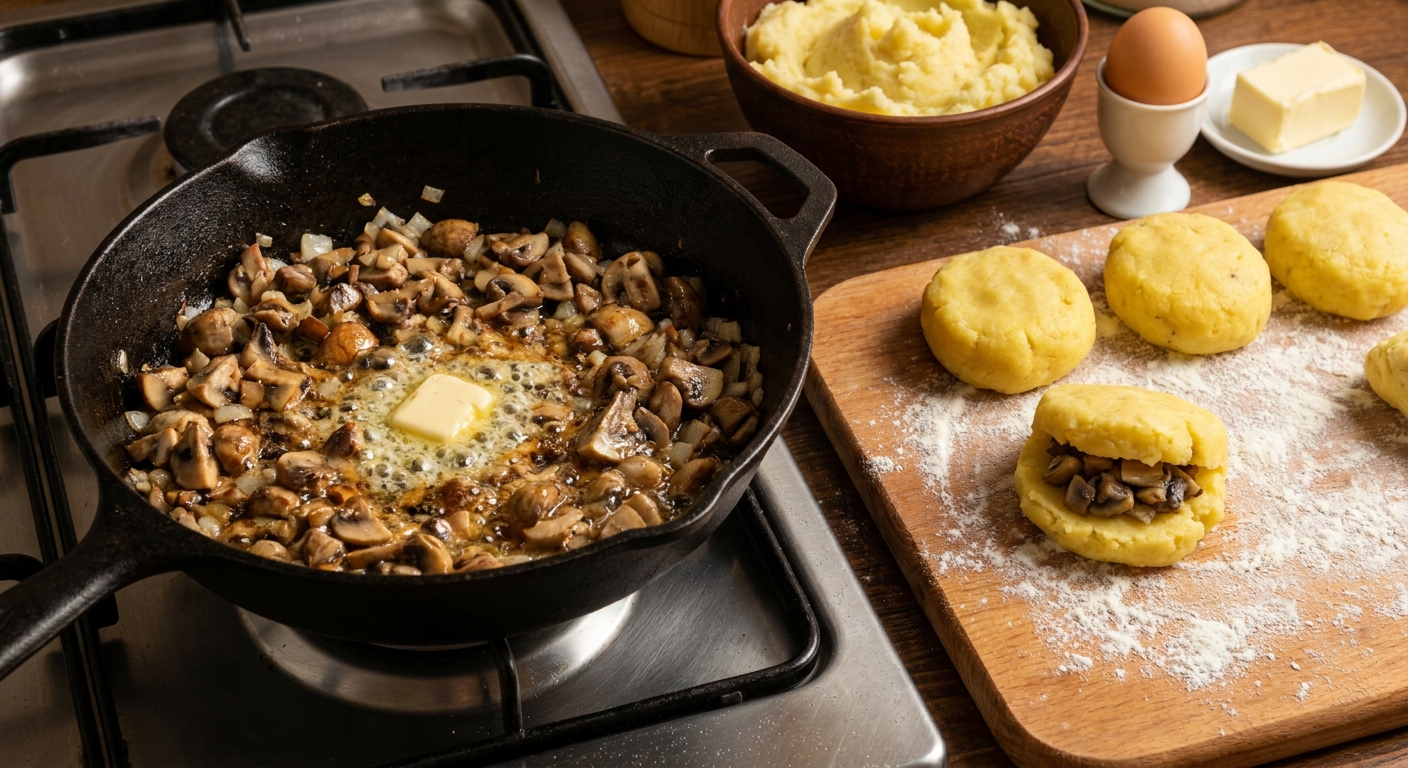 Картофельные зразы с грибной начинкой 🍄🥔 — фото 2