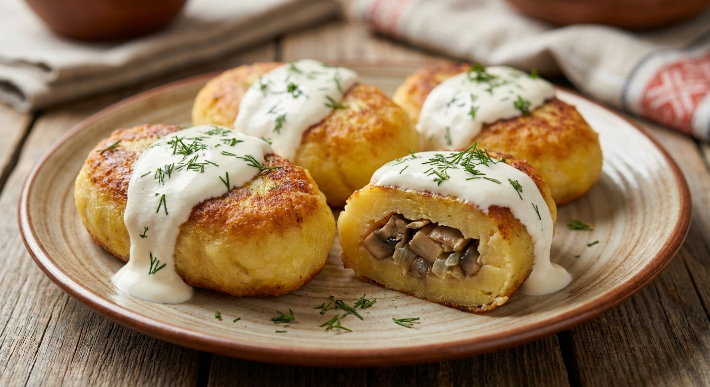 Картофельные зразы с грибной начинкой 🍄🥔 — фото 3