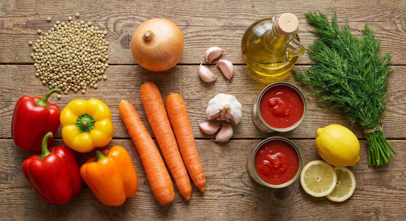 Тёплое чечевично‑перечное рагу 🌶️
