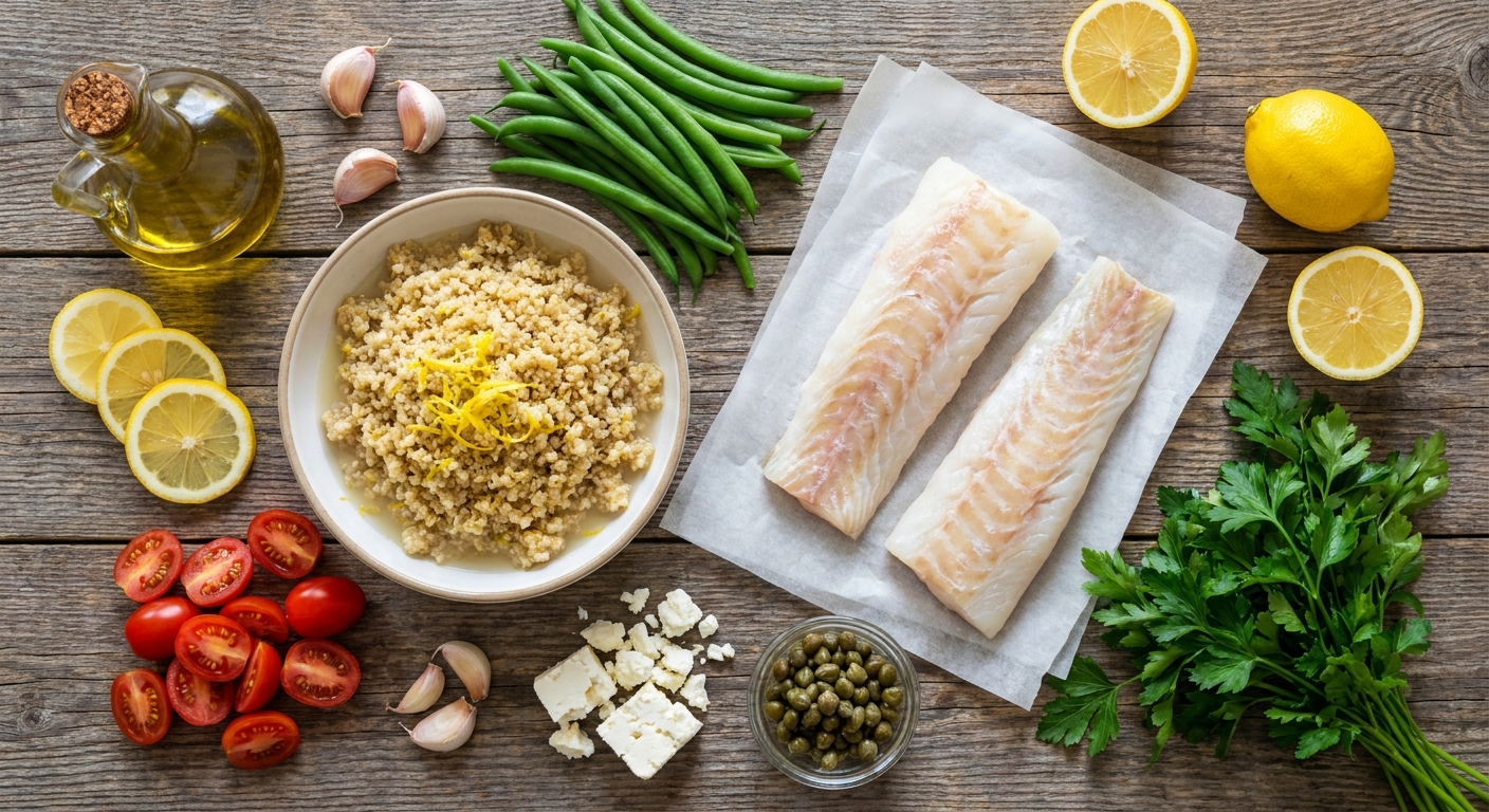 Треска на лимонном киноа 🐟🍋