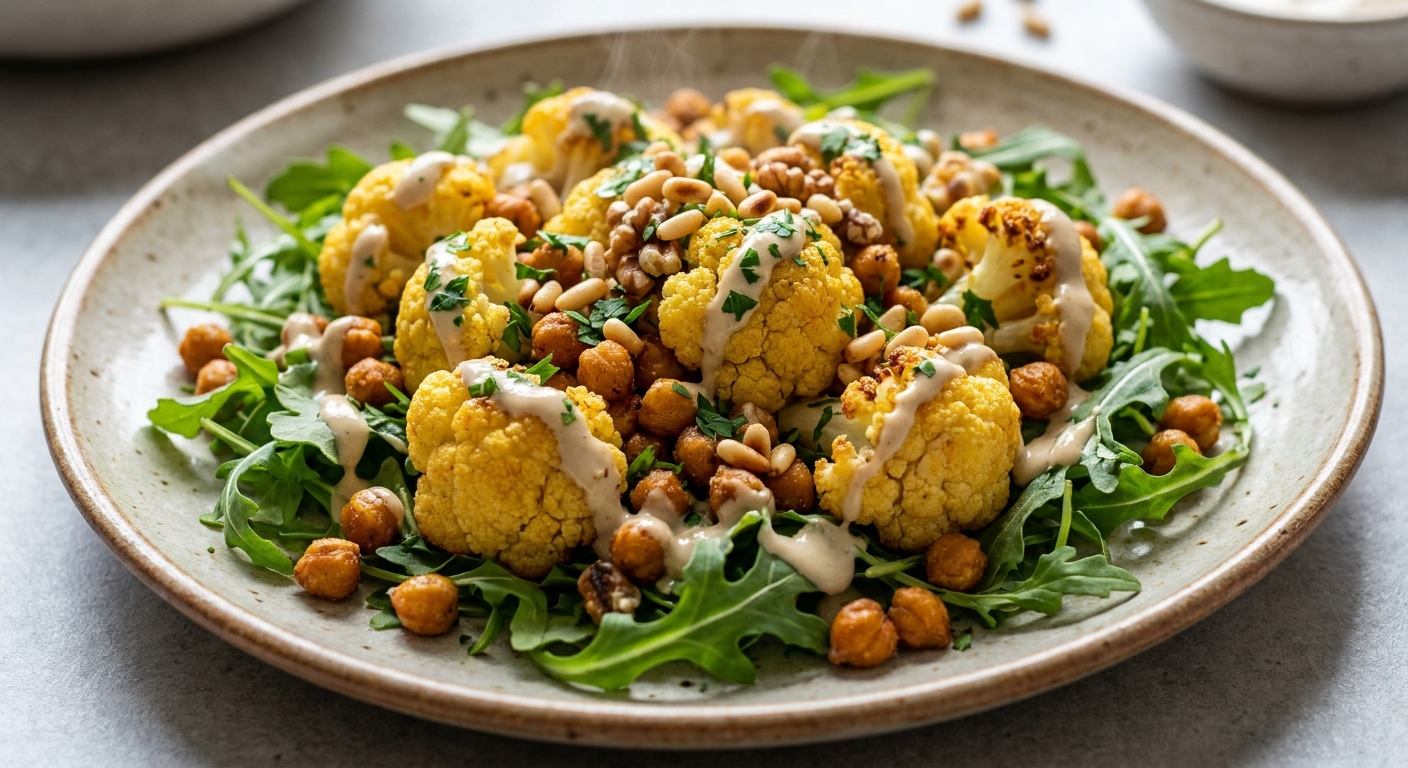 Тёплый салат с запечённой цветной капустой 🥗 — фото 3
