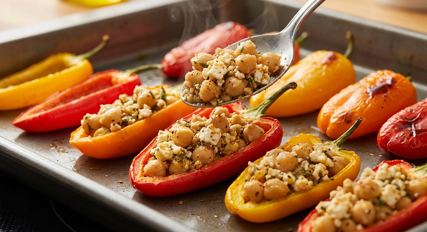 Мини‑перчики с нутом и фетой 🌶️🧀 — фото 2