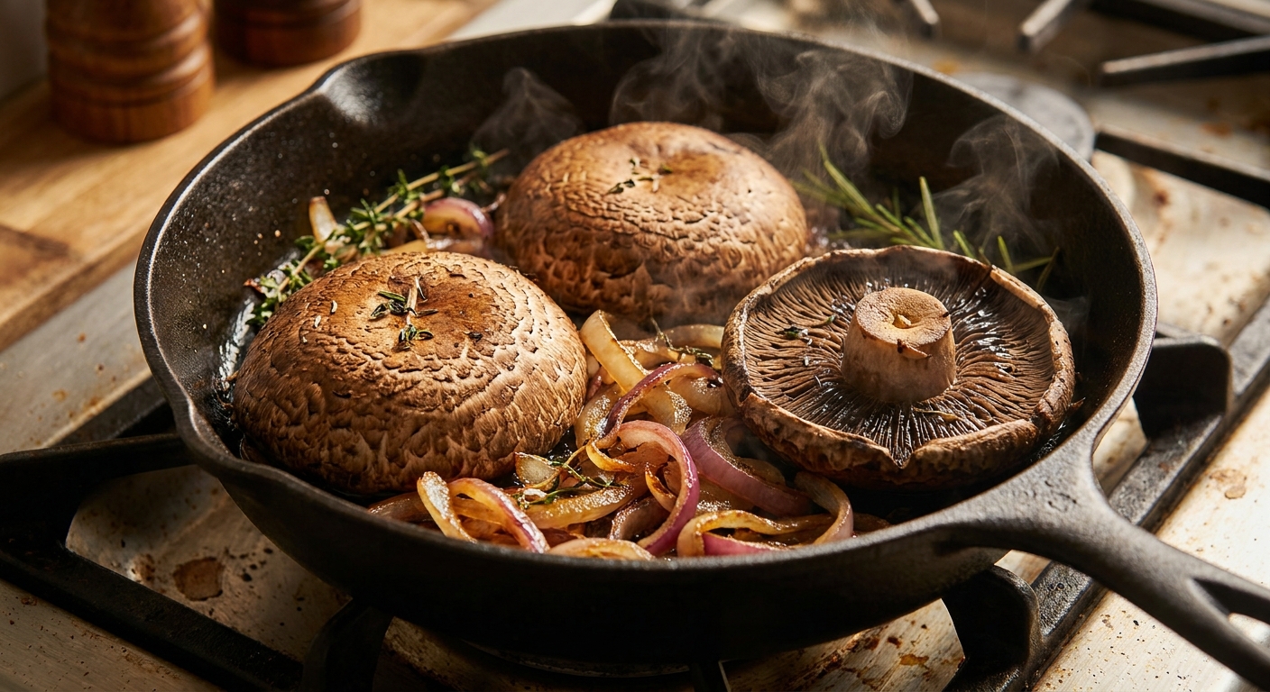 Портобелло-бургер с ореховым соусом 🍔🍄 — фото 2