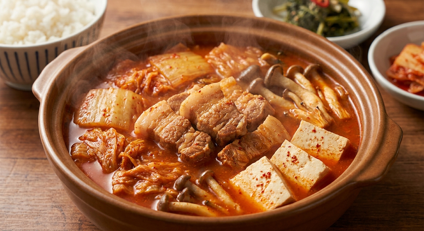 Кимчи-чиге с тофу и свининой 🍲 — фото 2