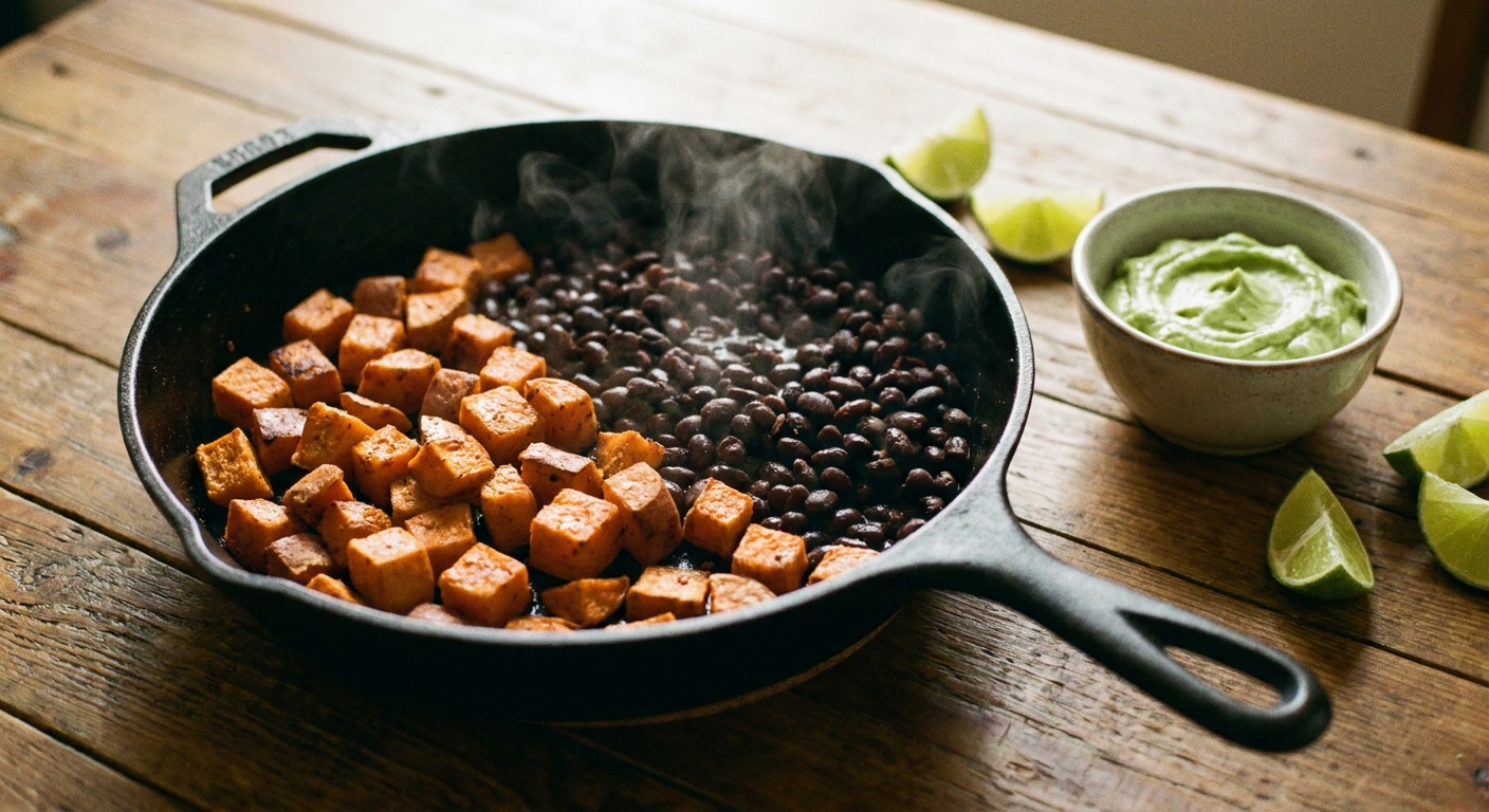 Тако вечер: батат + чёрная фасоль 🌮🥑 — фото 2