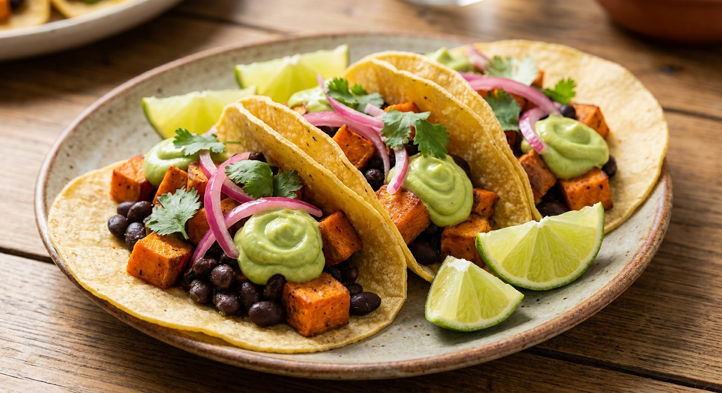 Тако вечер: батат + чёрная фасоль 🌮🥑 — фото 3