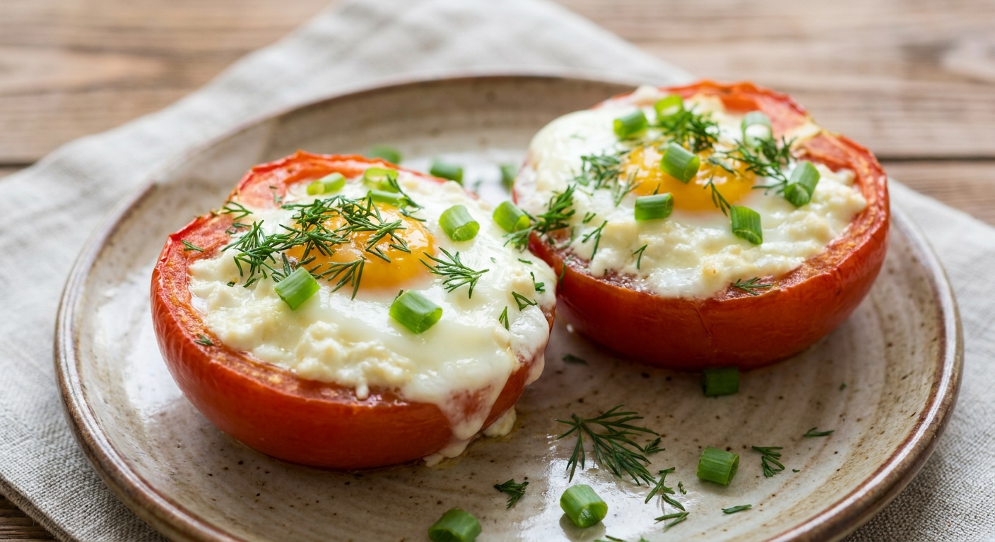 Запечённые яйца в помидорах с творогом 🧡🍅 — фото 2