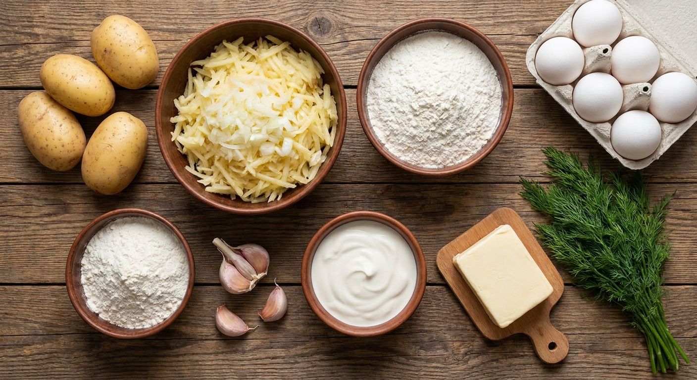 Хрустящие деруны с чесночной сметаной 🥔🧄