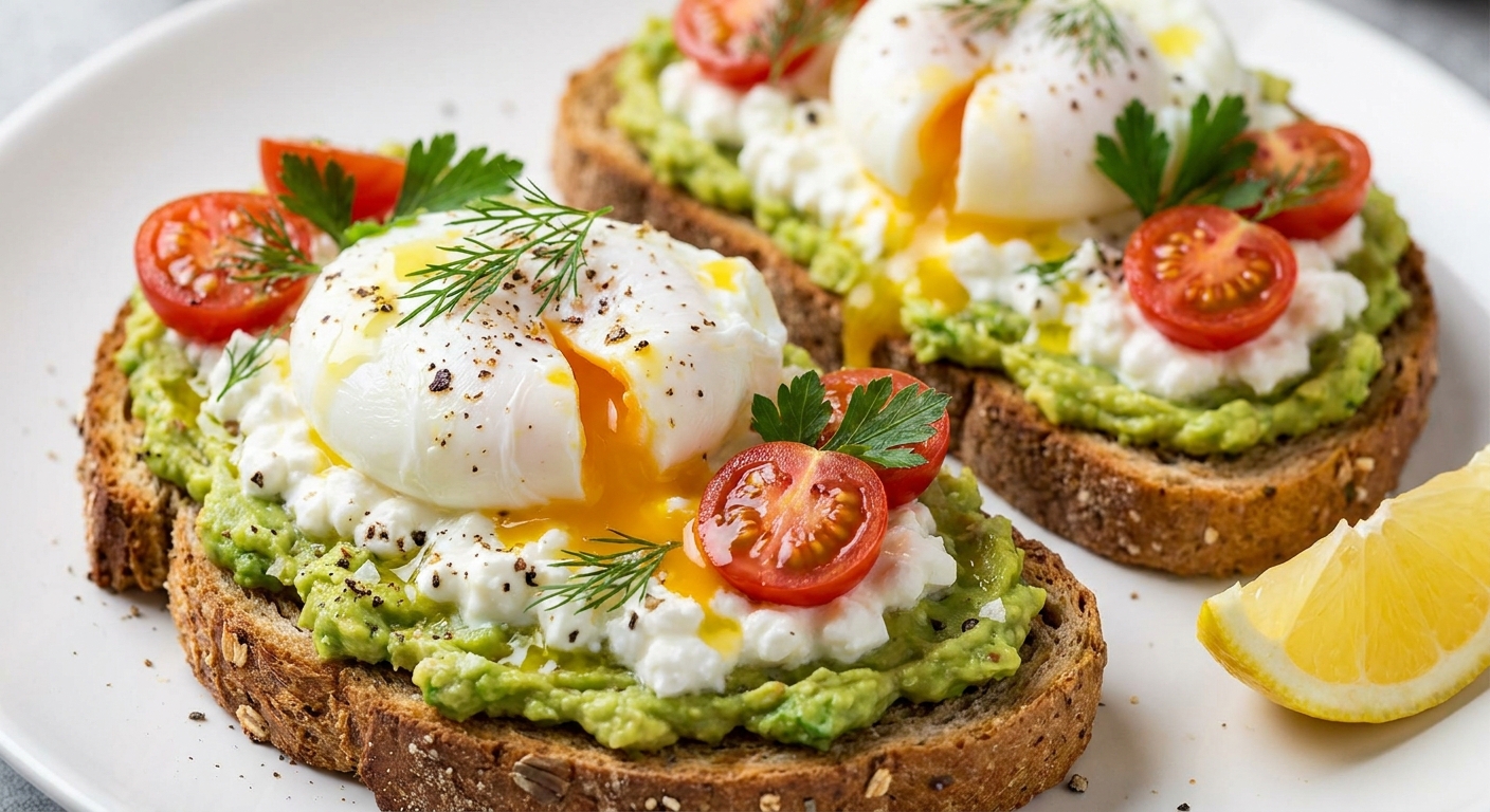 Тосты с авокадо, творогом и пашот 🥑🍞 — фото 2