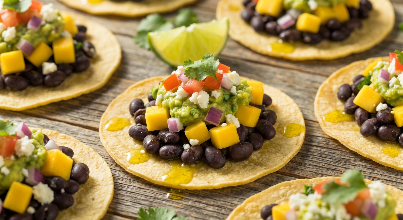 Мини-тортильи с манго и чёрной фасолью 🌮🥭 — фото 2