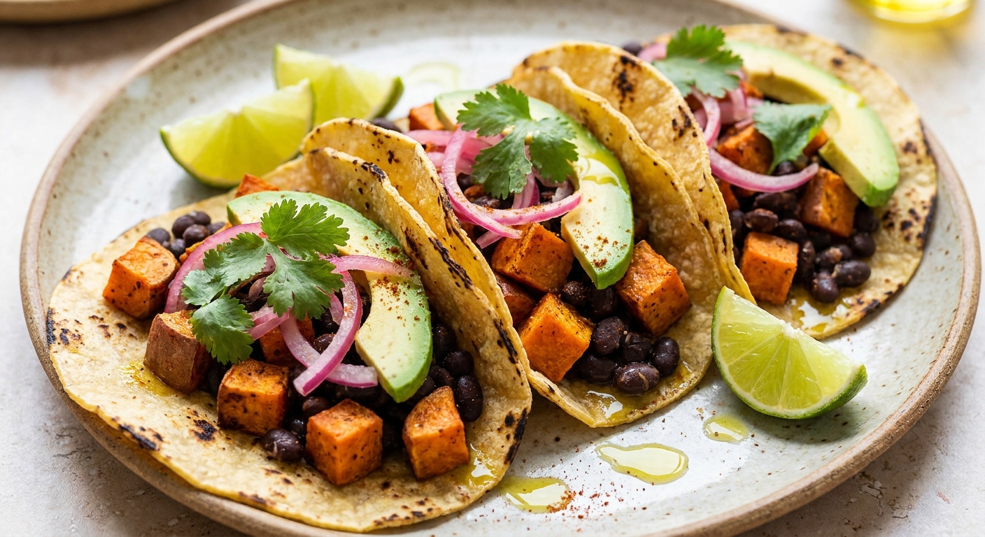 Такос с бататом и чёрной фасолью 🌮🥑 — фото 2