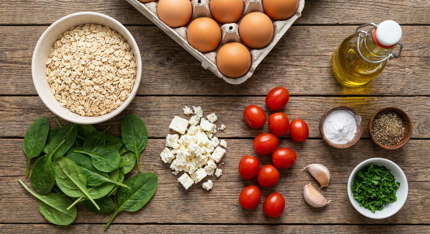 Мини‑фриттаты с овсянкой и шпинатом 🥚🌿