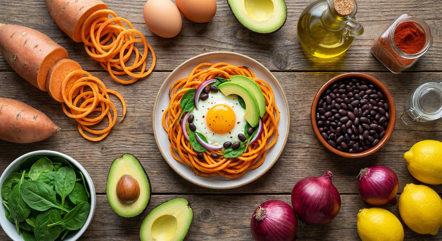 Бататовые гнёзда с яйцом 🍠🥚