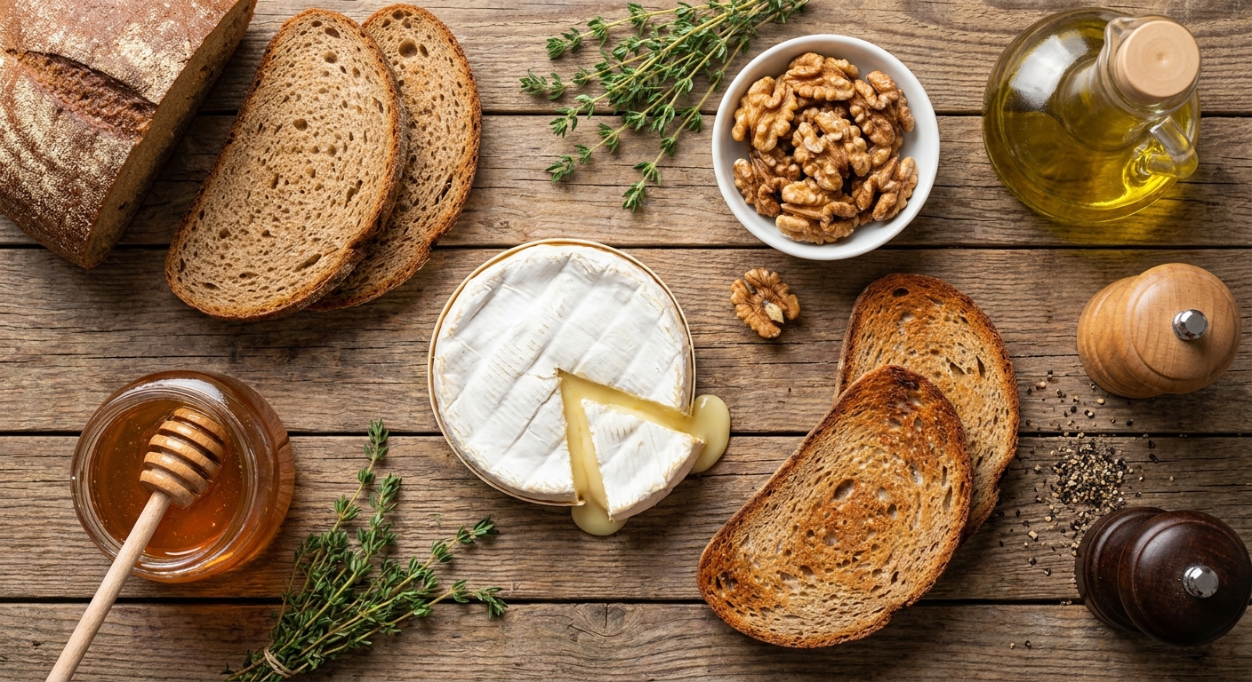 Тёплые тосты с камамбером и мёдом 🧀🍯