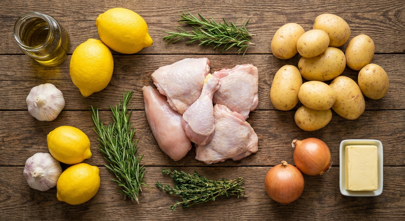 Провансальская курица с лимоном и розмарином 🍋🍗