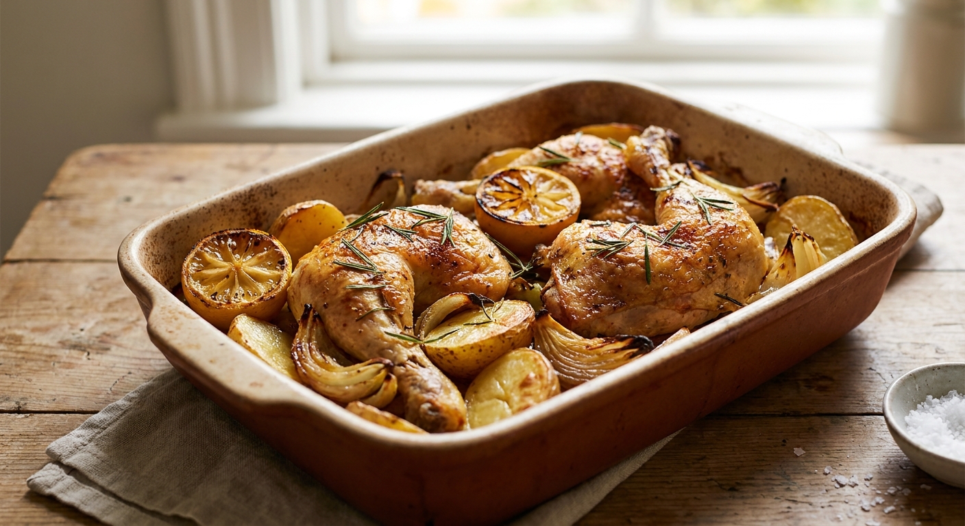 Провансальская курица с лимоном и розмарином 🍋🍗
