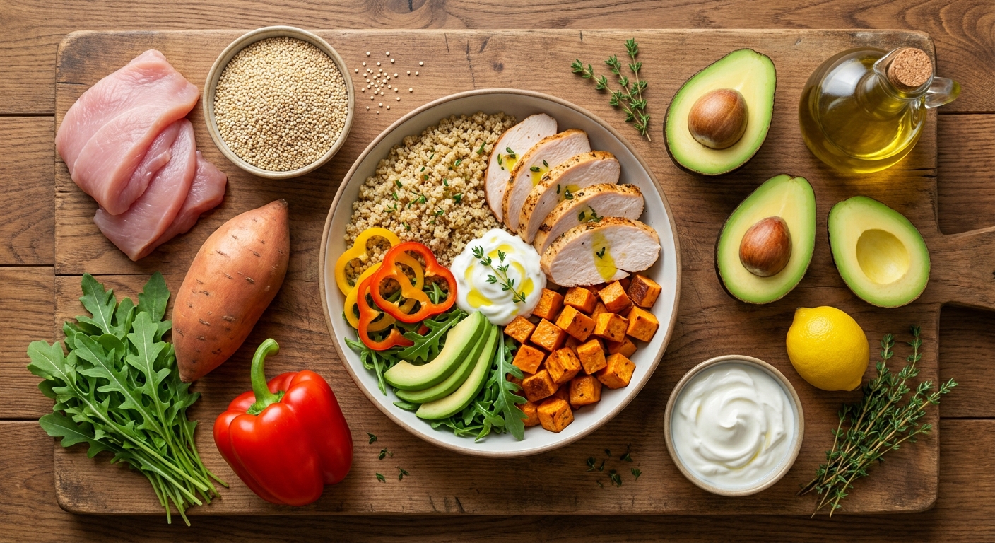 Осенний боул с индейкой и киноа 🥗