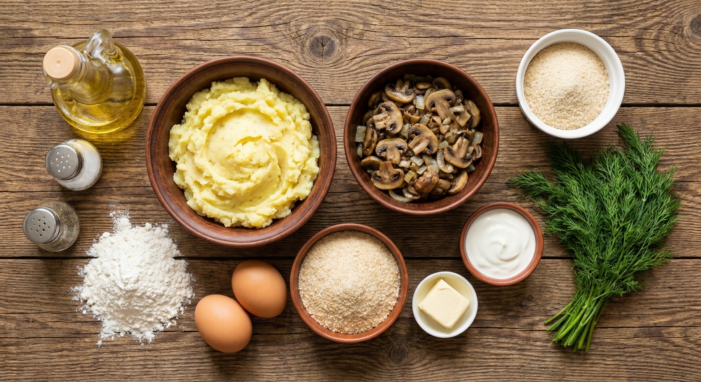 Зразы картофельные с грибной начинкой 🍄🥔