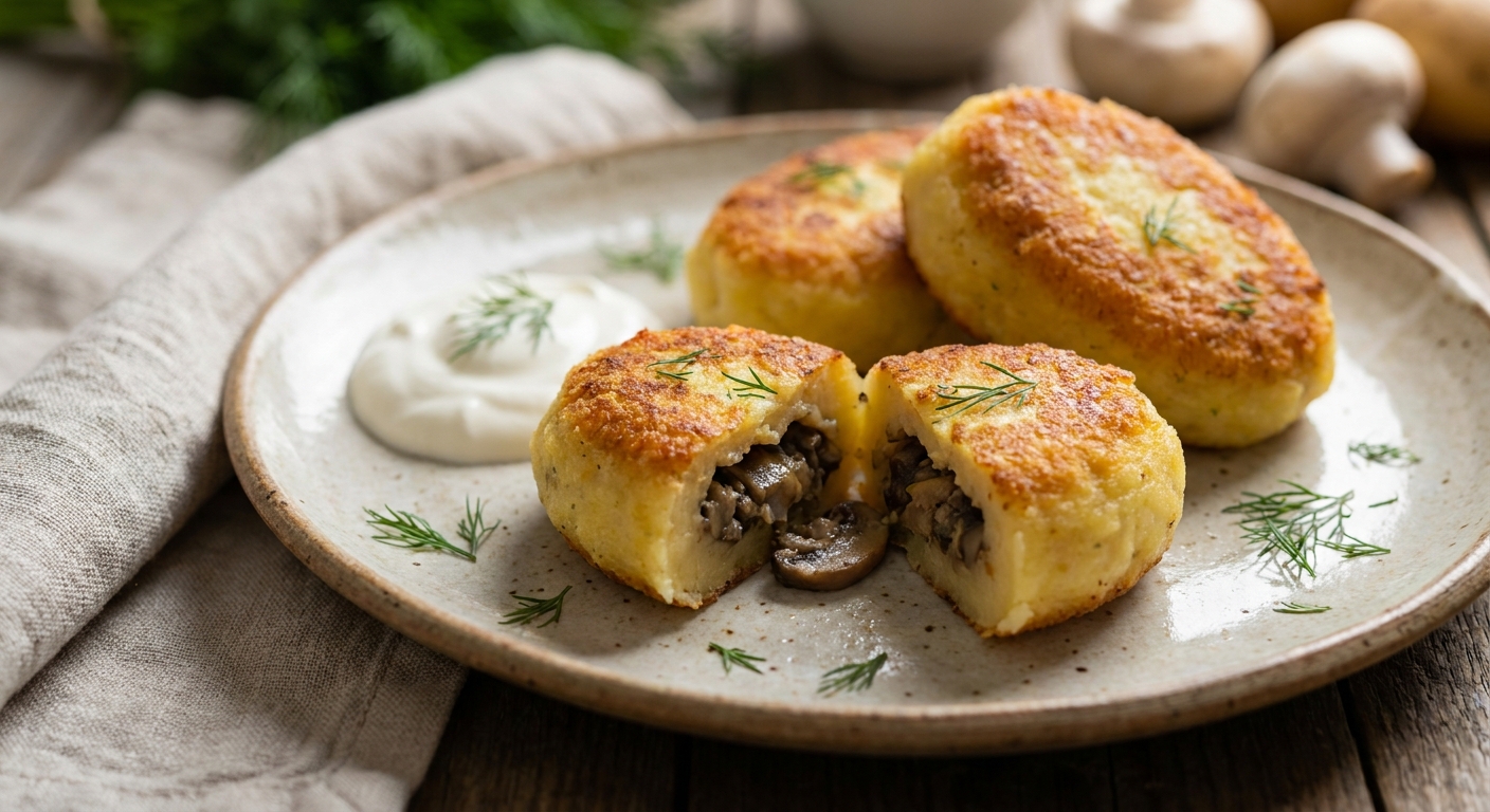 Зразы картофельные с грибной начинкой 🍄🥔
