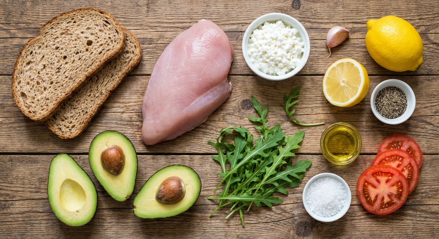 Ночной тост с индейкой и крем‑авокадо 🥑🍞
