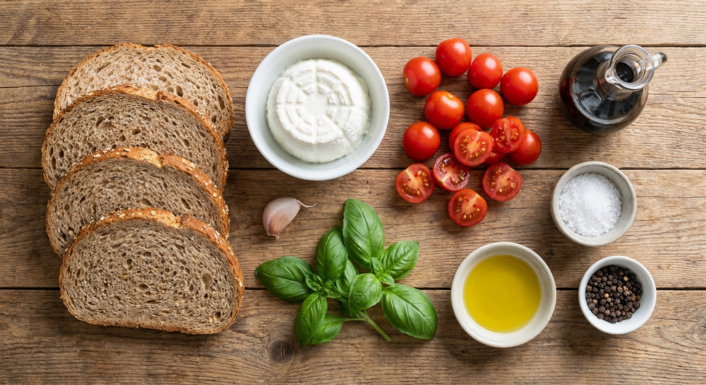 Тосты с рикоттой и томатным конфи 🍅