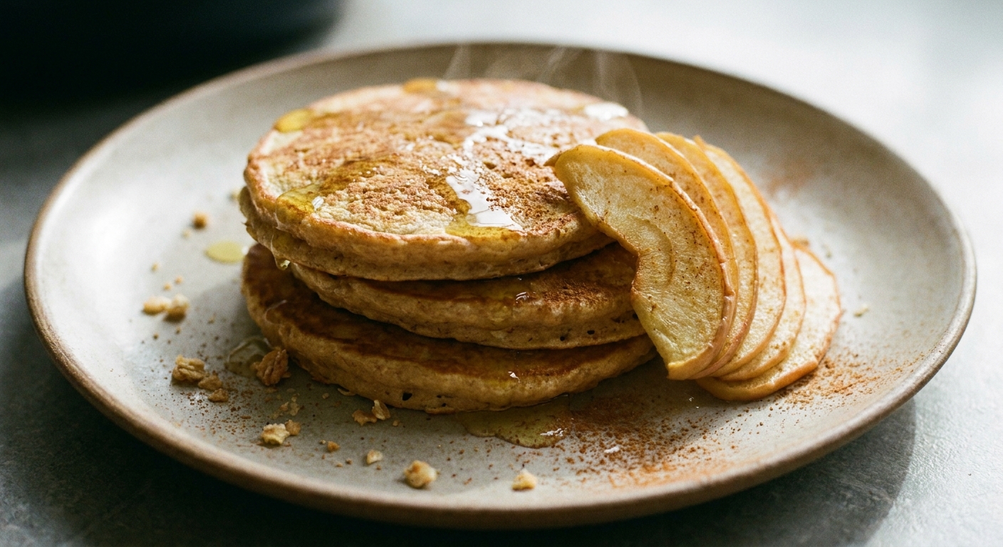 Овсяно-яблочные панкейки без яиц 🥞🍏