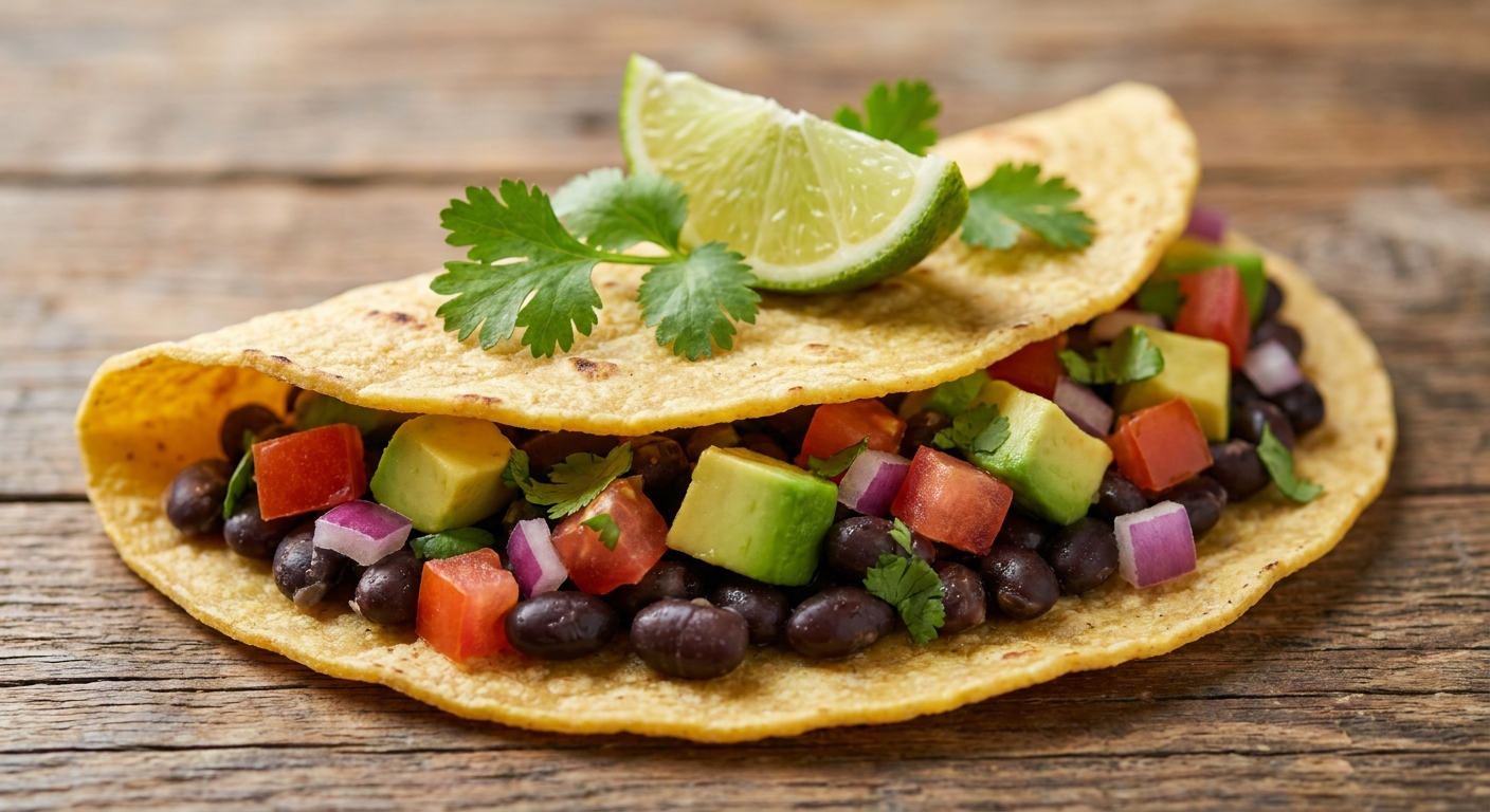 Тихий ночной тако с чёрной фасолью 🌮