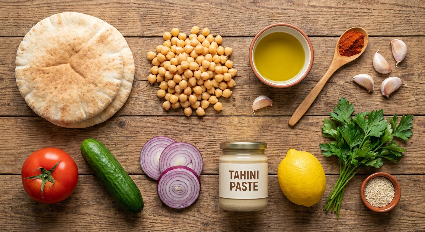Пита-боул с хрустящим нутом и тахини 🥙
