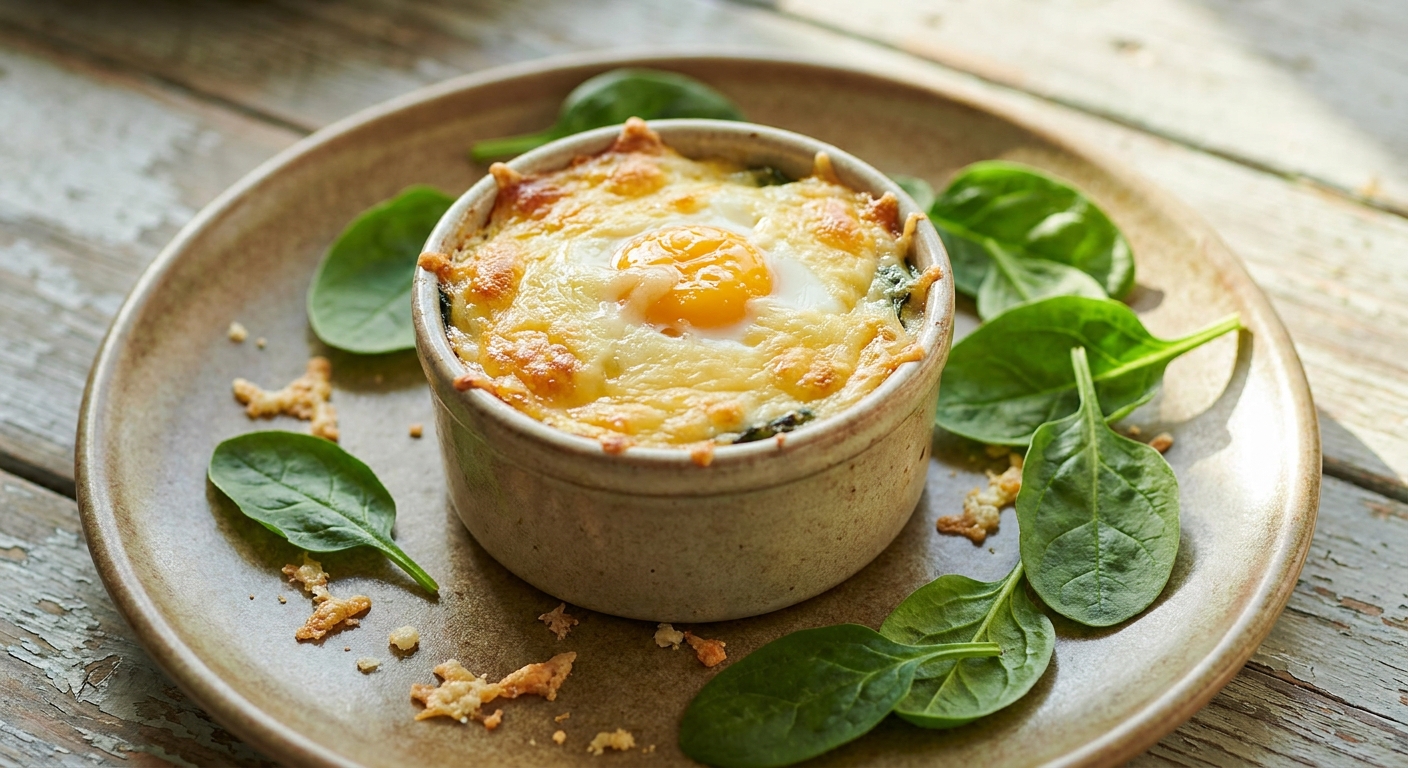Утренний гратен с яйцом и пряным сыром 🧀🍳 — фото 2