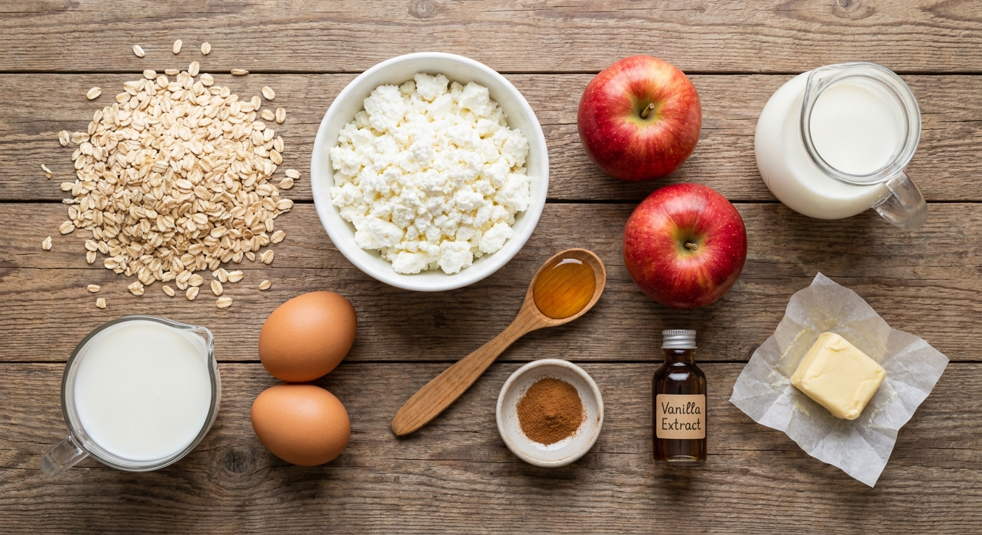 Нежная запеканка из творога и овсянки 🍎