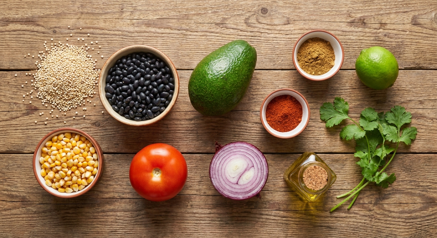 Чили-боул с киноа, чёрной фасолью и авокадо 🌶️🥑
