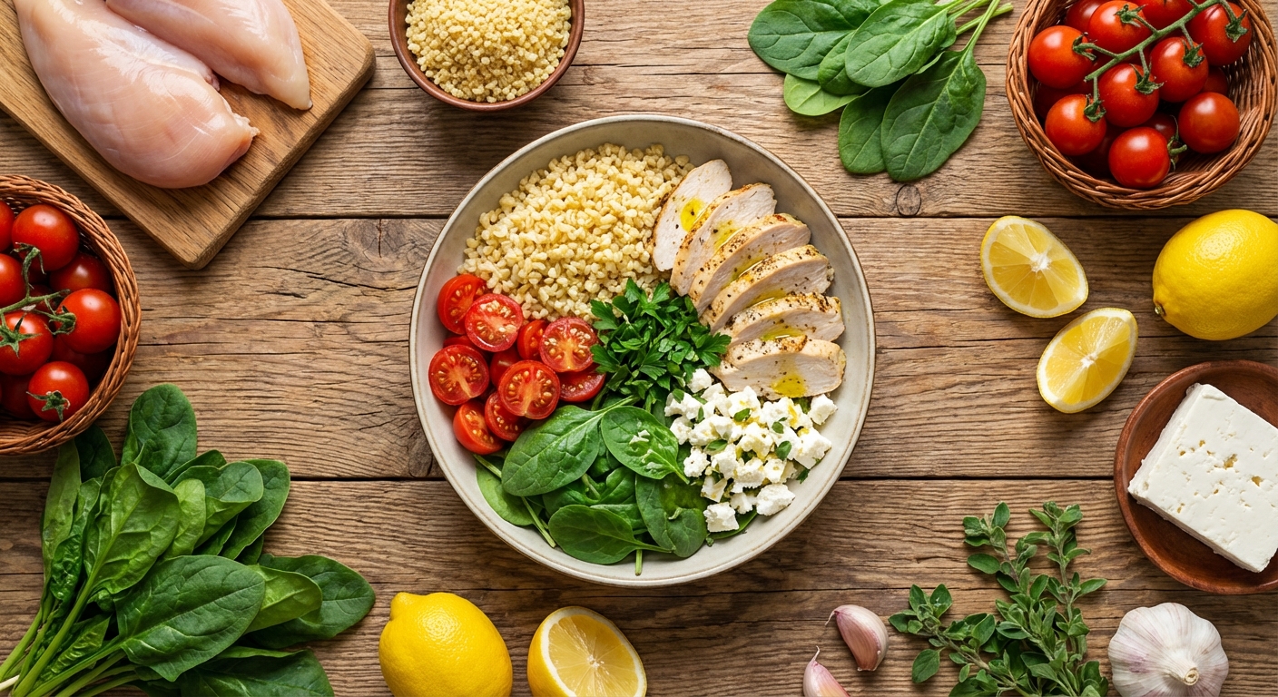 Лимонно‑травяная куриная тарелка 🍋🥗