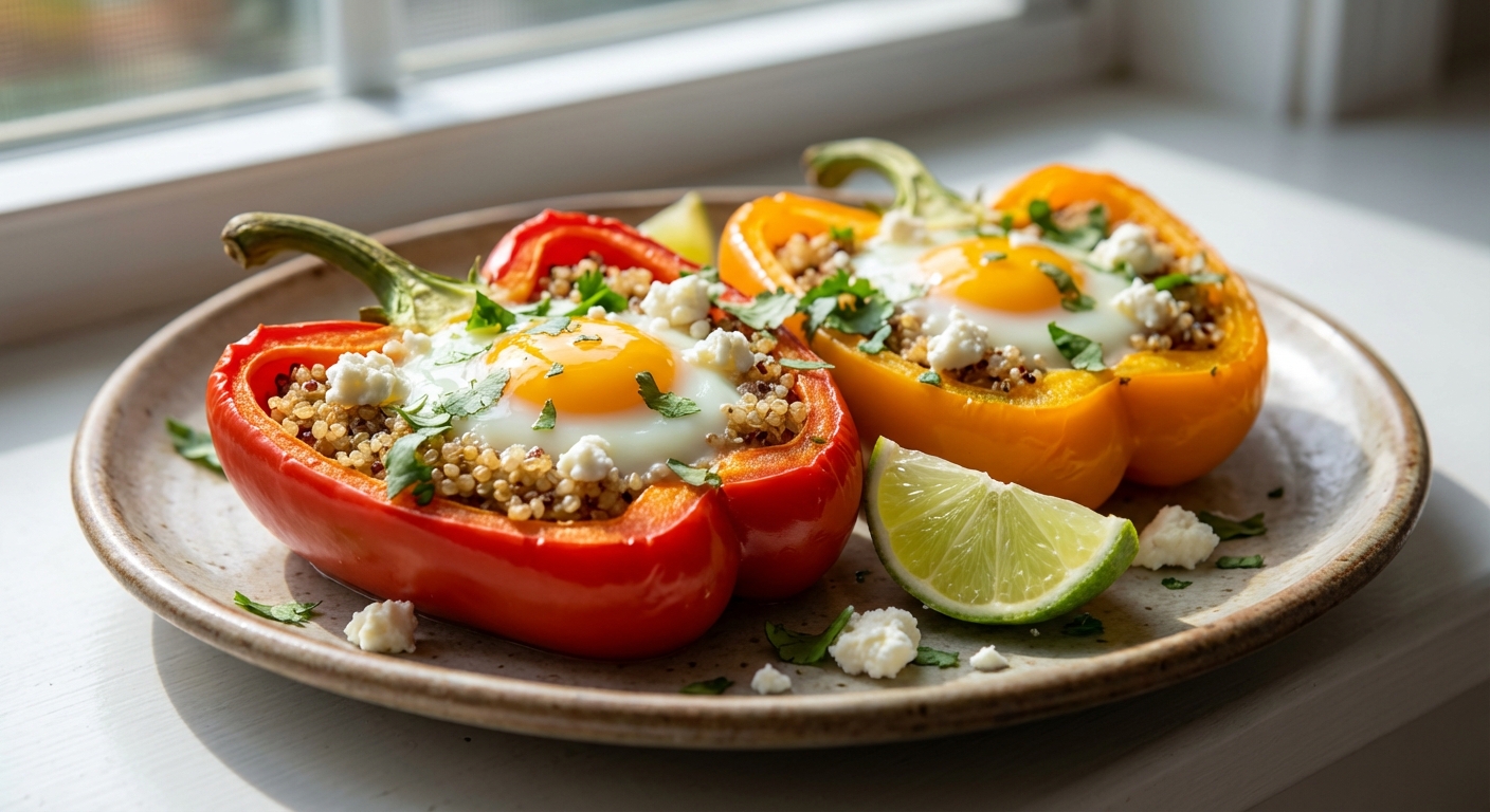 Перцы-завтрак с киноа и яйцом 🌶️🥚 — фото 3