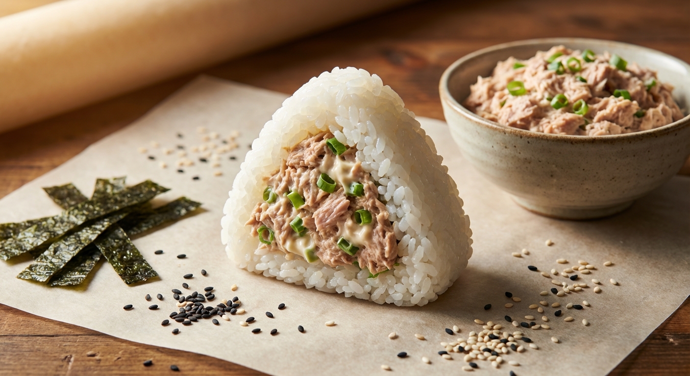 Онэгири с тунцом и кунжутом 🍙 — фото 2