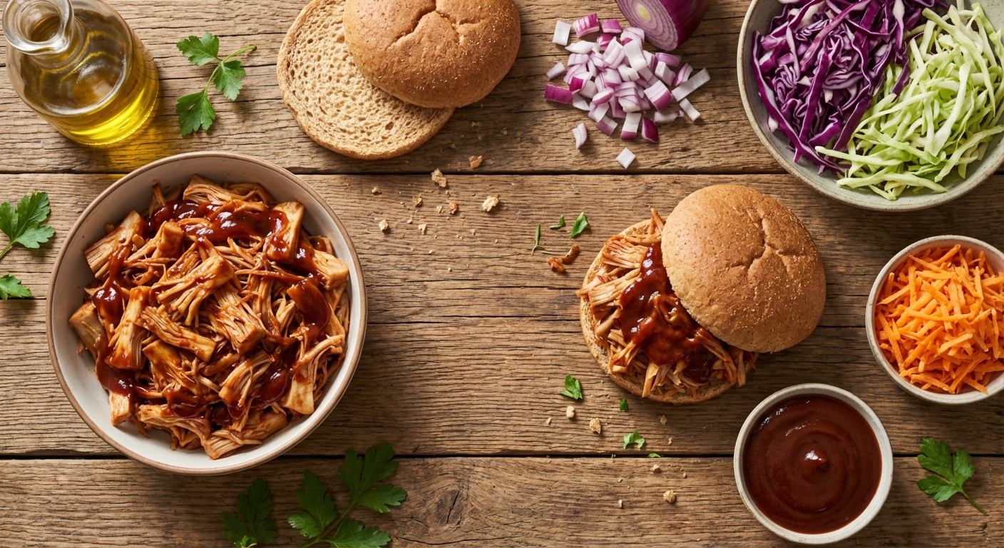 BBQ джекфрут-сэндвич на обед 🌯