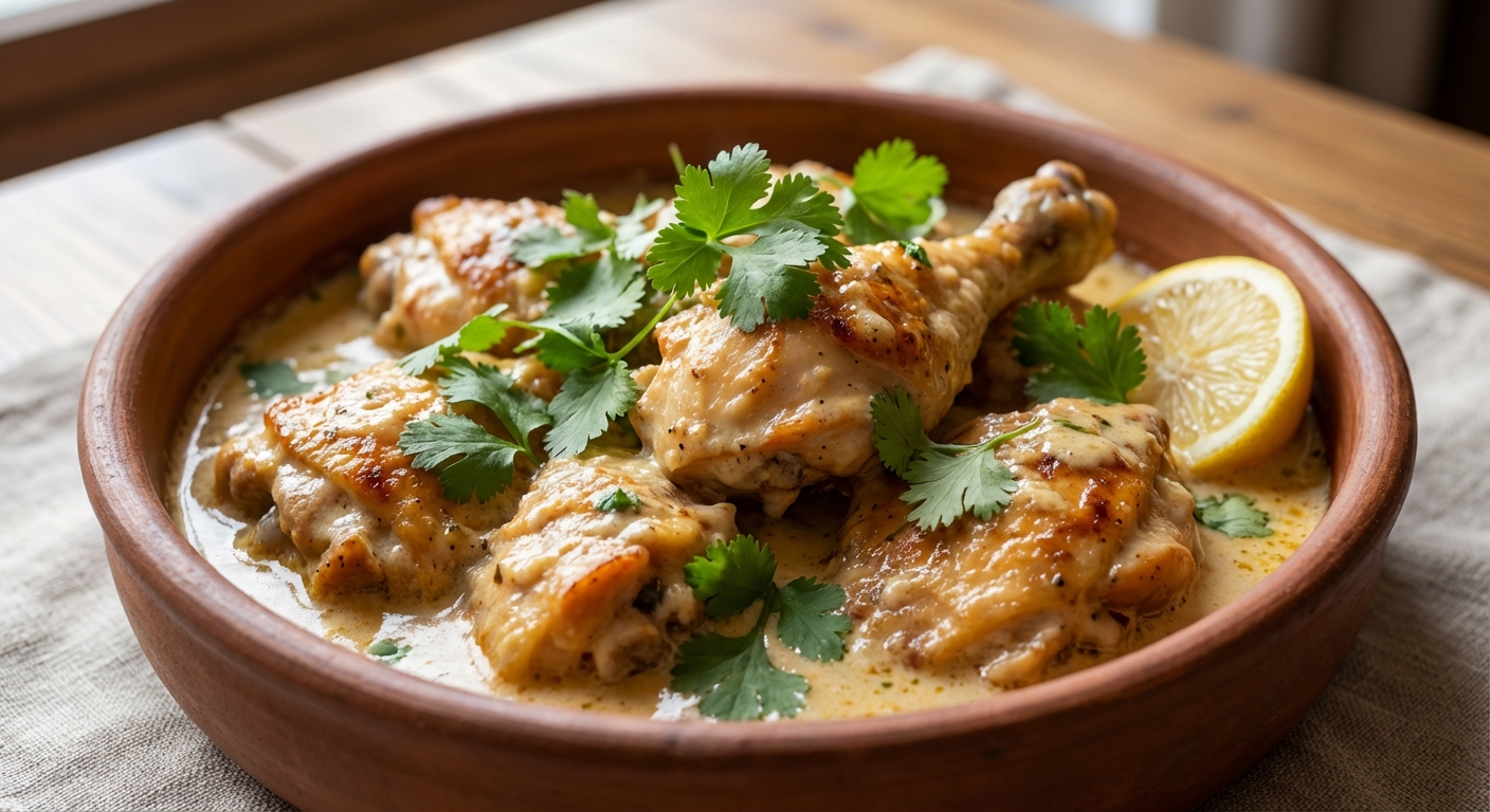 Чкмерули — курица в чесночном сливочном соусе 🍗🧄 — фото 3