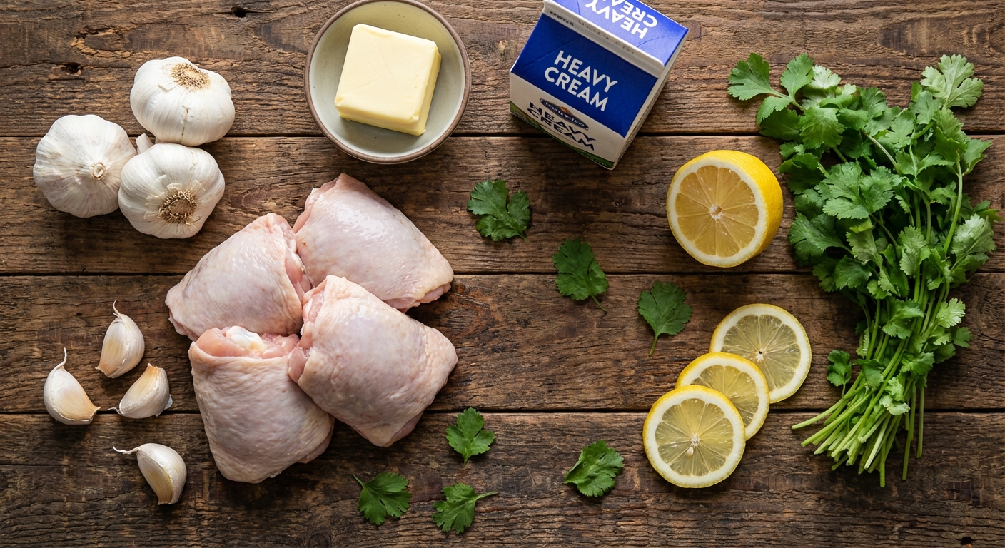 Чкмерули — курица в чесночном сливочном соусе 🍗🧄