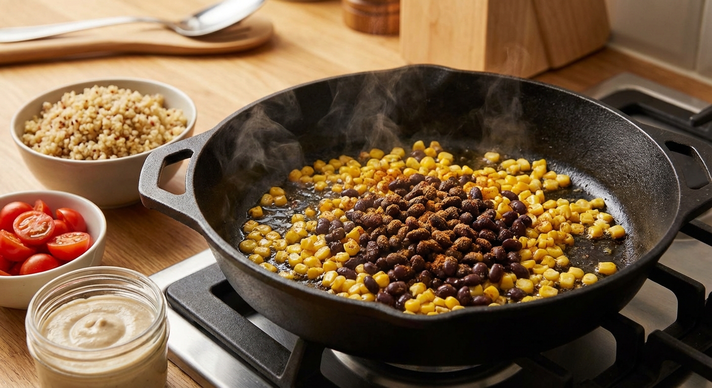 Тёплый мексиканский боул с кремом из кешью 🥑🌽 — фото 2