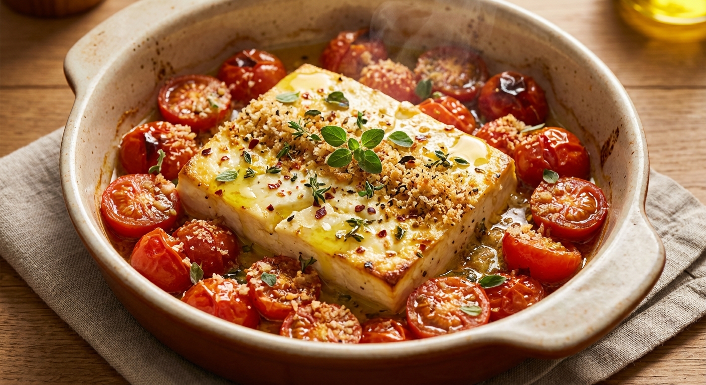 Запечённая фета с черри и хрустящими крошками 🧀🍅 — фото 2