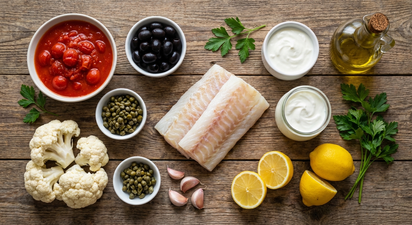 Треска в томатно‑оливковой корочке 🍅🐟