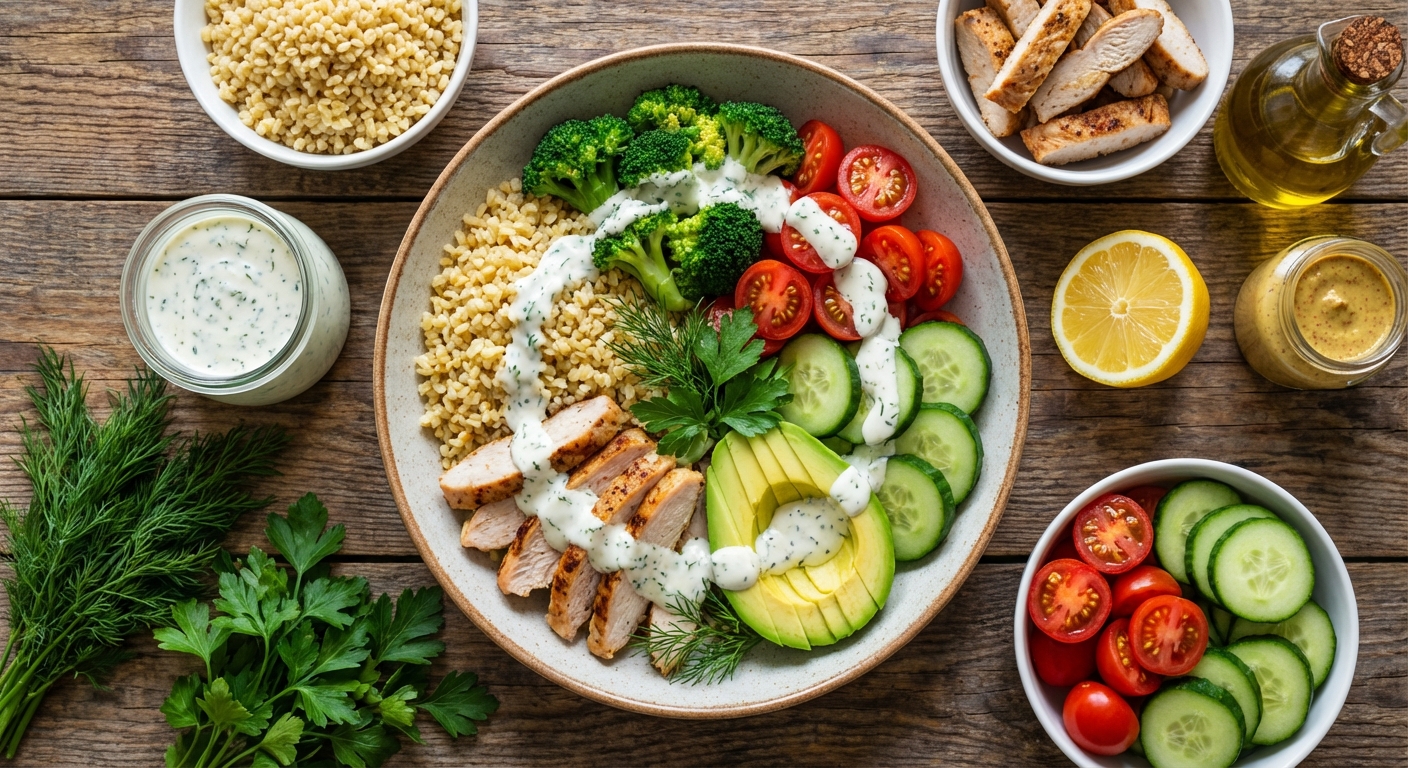 Сытный ранч-боул с индейкой 🥗