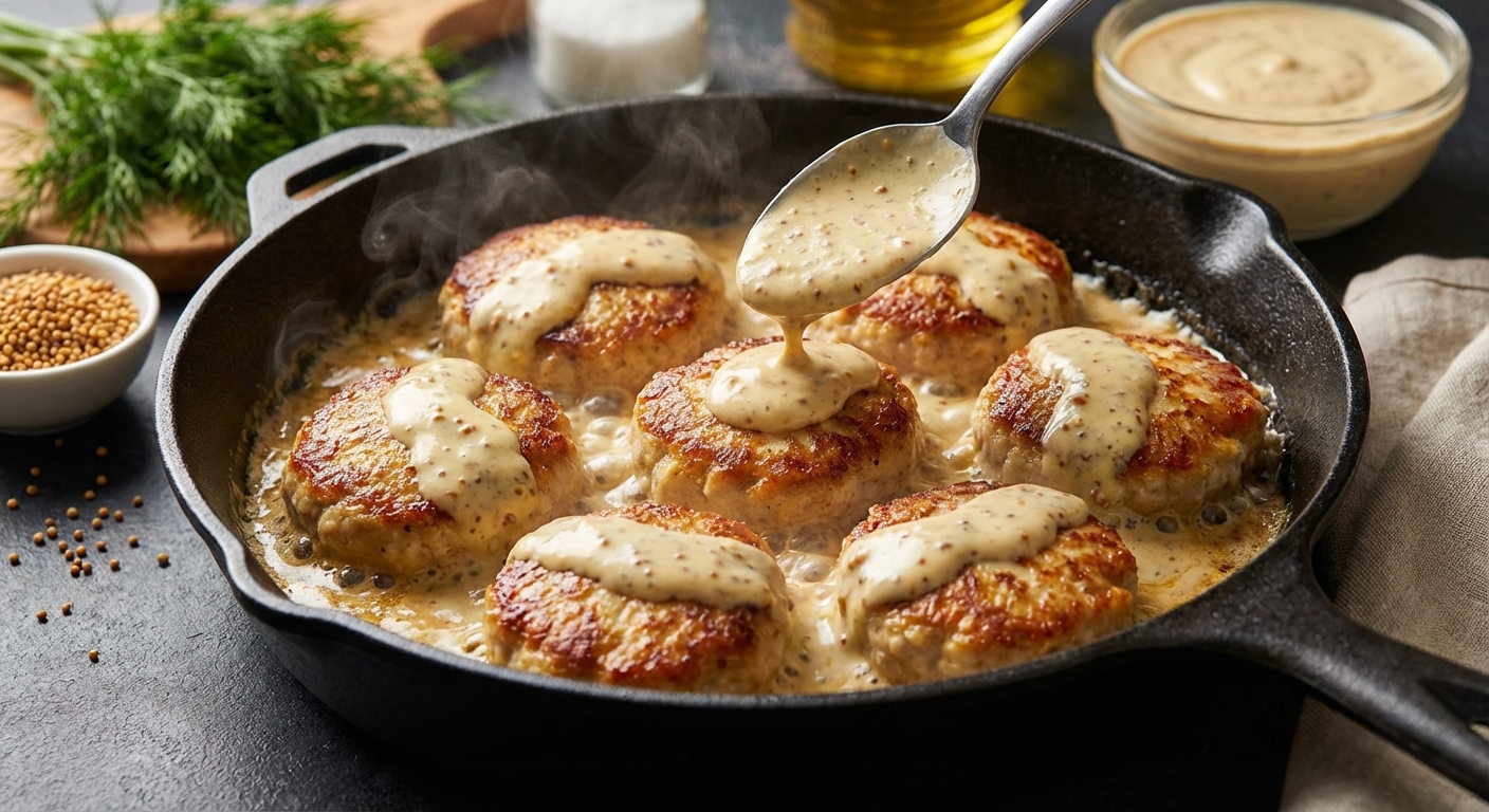 Домашние куриные котлетки в сметанно‑горчичном соусе 🍽️ — фото 2