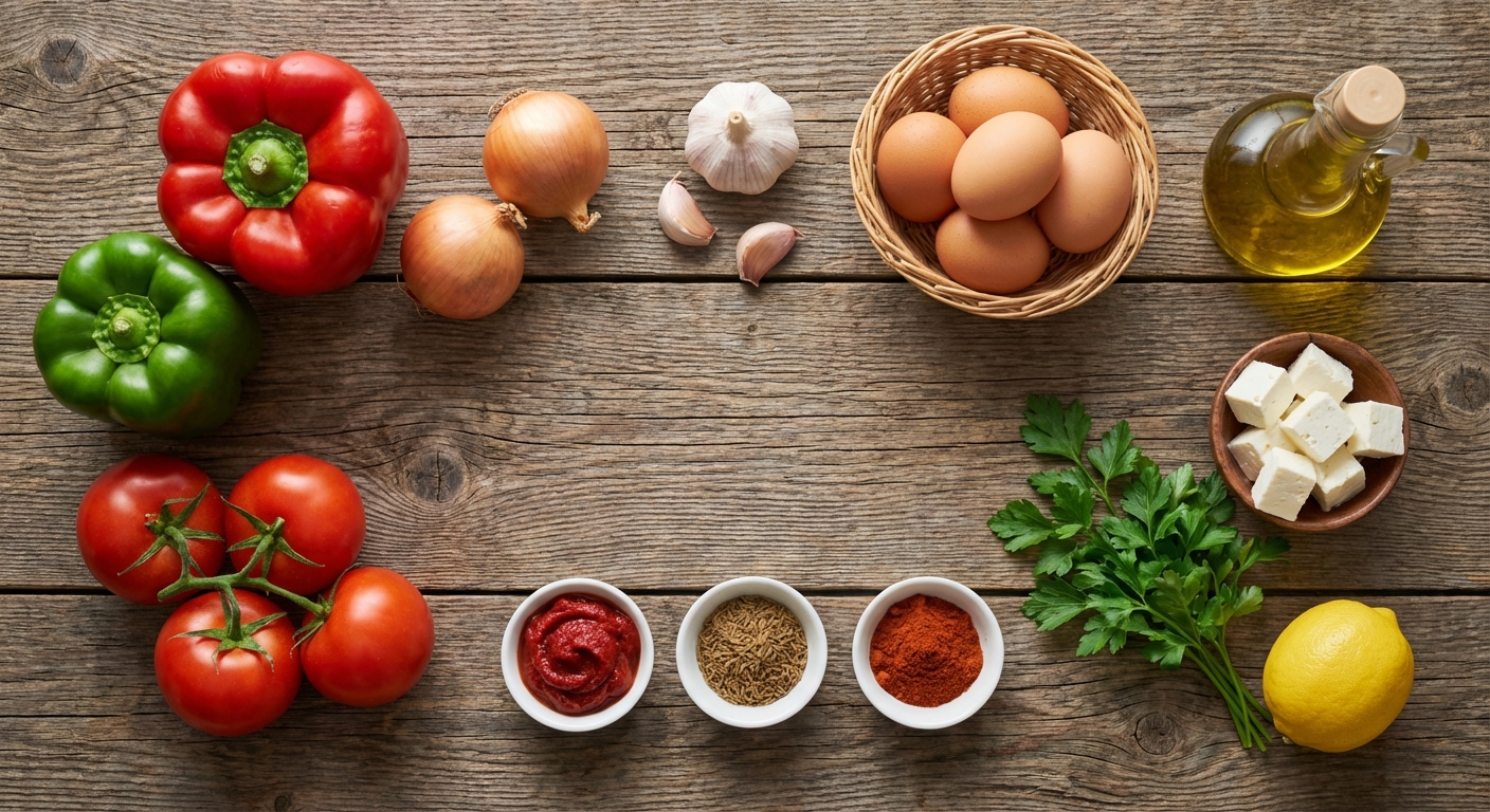 Шакшука ранняя — томаты, яйца и фета 🍳🌿