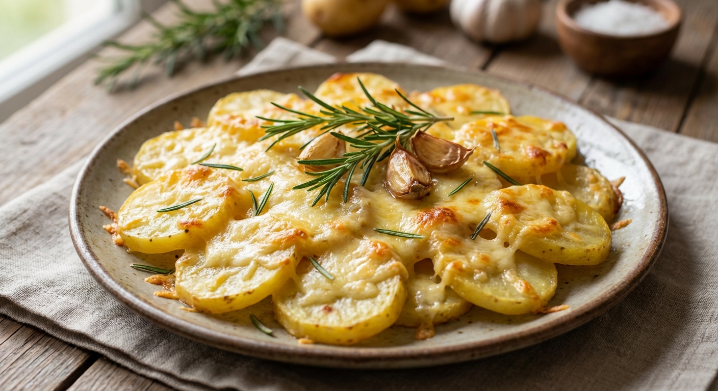 Запечённый картофельный гратен с чесночным кремом 🥔✨ — фото 3