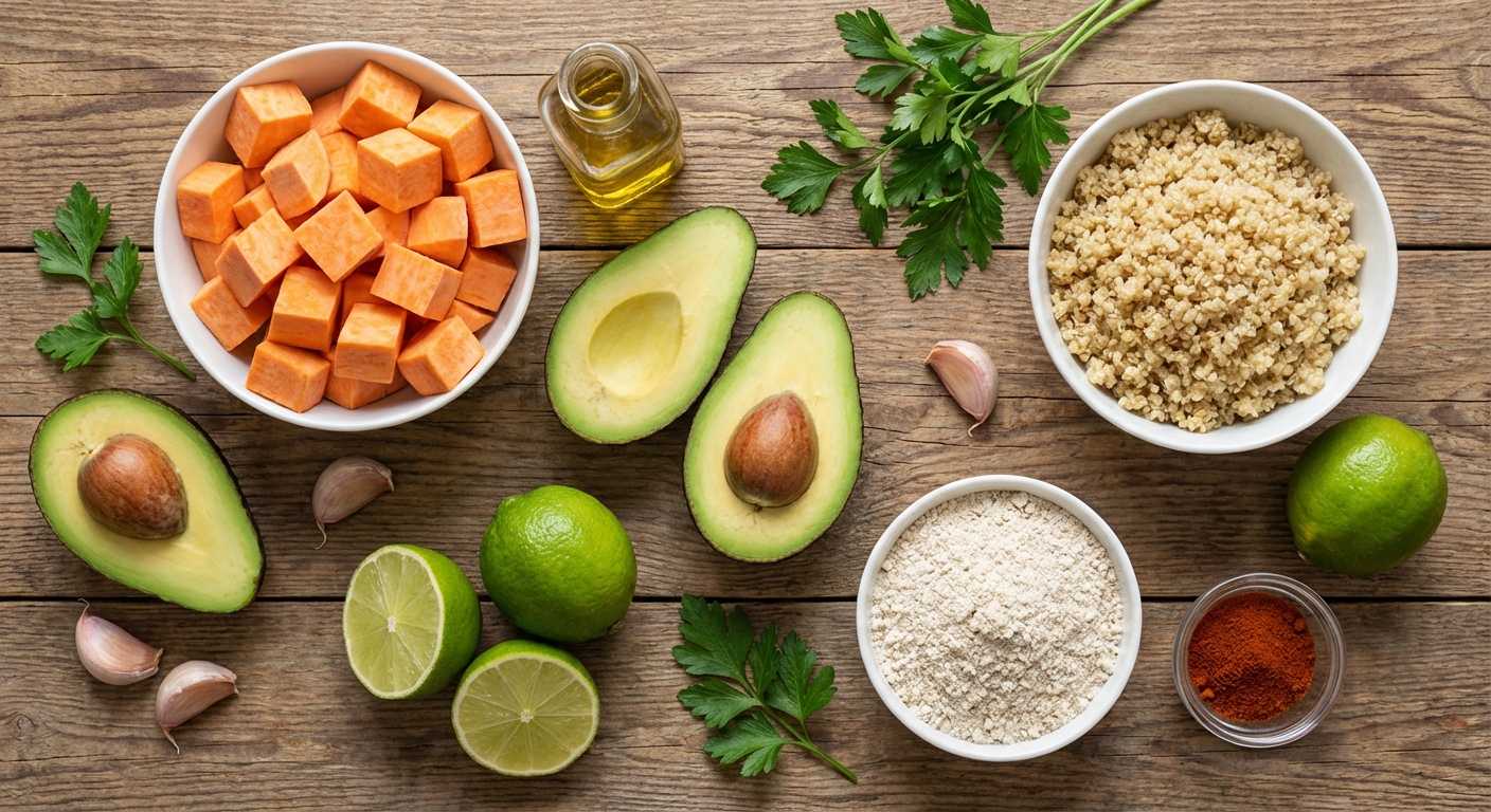 Киноа‑бататные батончики с авокадо‑кремом 🥑🍠
