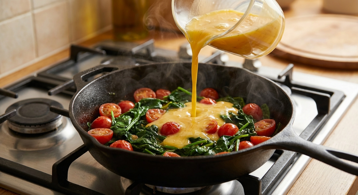 Фриттата с шпинатом и козьим сыром 🥚🌿 — фото 2