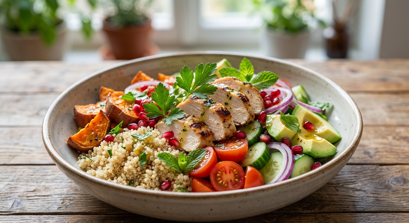 🥗 Легкий обеденный салат с курицей и киноа — фото 3